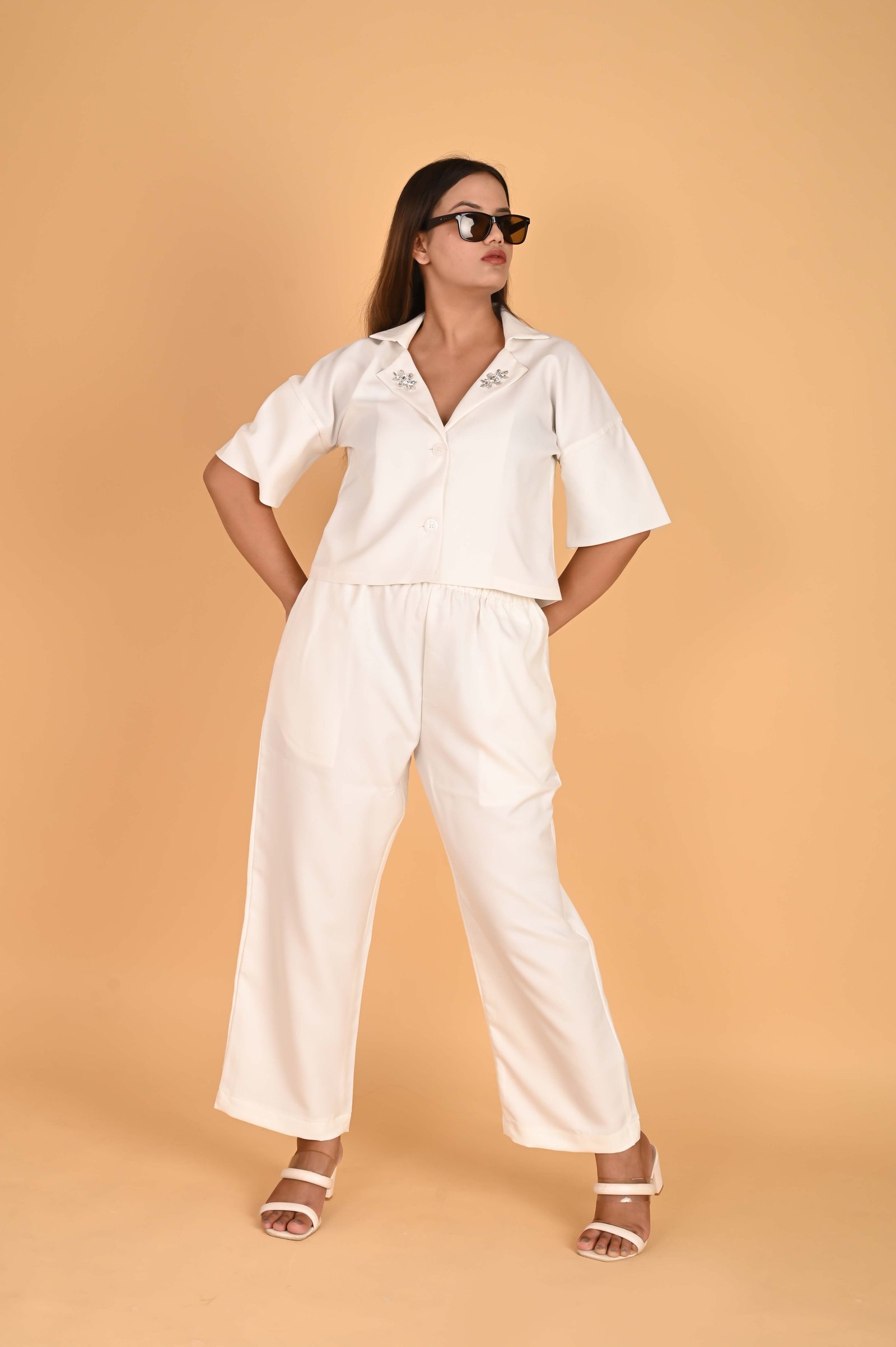 Cropped Faux leather Jacket